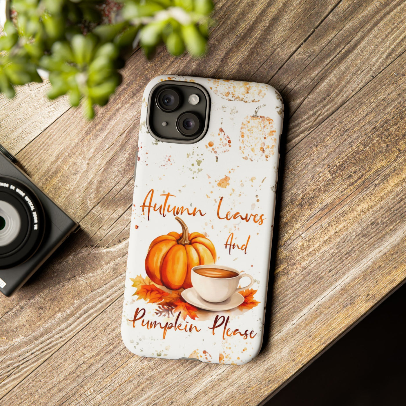 Impact Resistant, Fall Leaves Pumpkin Pie, Cute Phone Cases for Samsung S24, S23, S22, S21, IPhone 15 pro Iphone 14 pro Iphone 13 IPhone 12 Iphone 11