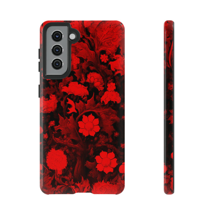 Cute Samsung Phone Case | Aesthetic Samsung Phone Case | Galaxy S23, S22, S21, S20 | Red Flowers, Protective Phone Case - Studio40ParkLane
