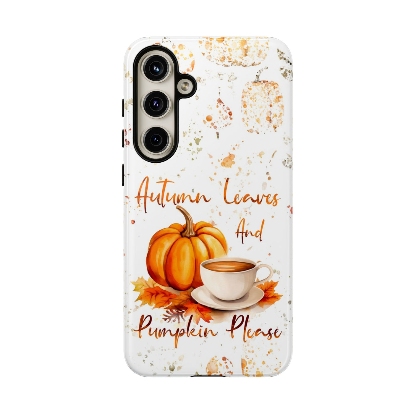 Impact Resistant, Fall Leaves Pumpkin Pie, Cute Phone Cases for Samsung S24, S23, S22, S21, IPhone 15 pro Iphone 14 pro Iphone 13 IPhone 12 Iphone 11