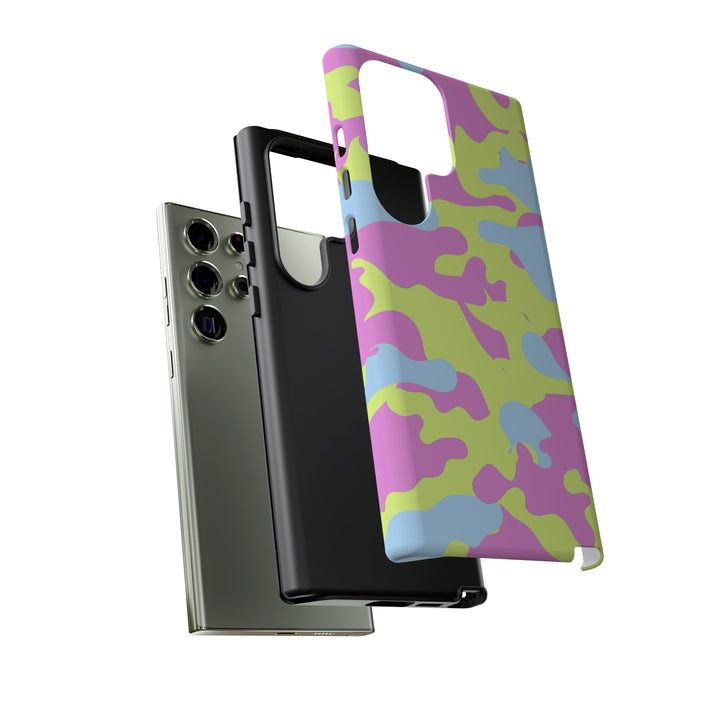 Cute Phone Case | Aesthetic Phone Cases| for Galaxy S23, S22, S21, S20 | Blue Pink Camouflage, Protective Phone Case - Studio40ParkLane