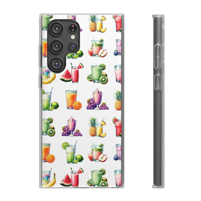 Cute Flexi Phone Cases, For Iphones and Samsung Galaxy Phones, Tropical Summer Fruit Cocktails, Galaxy S23 Phone Case, Samsung S22 Case, Samsung S21, Iphone 15, Iphone 14, Iphone 13