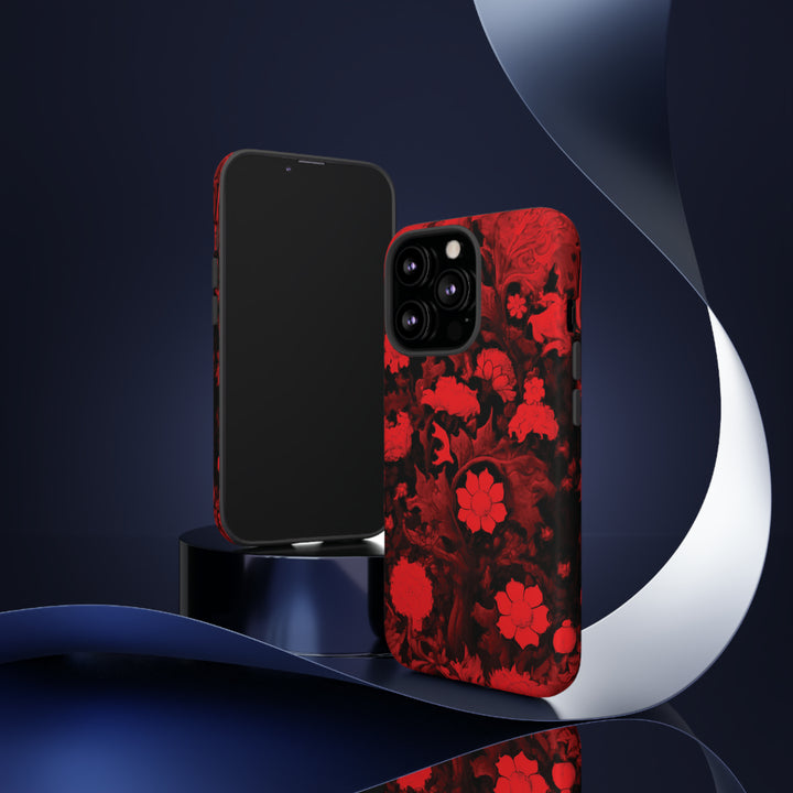 Cool Phone Case | Red Flowers, For iPhone 15 Case | iPhone 15 Pro Case, Iphone 14 Case, Iphone 14 Pro Max Case, Protective Iphone Case - Studio40ParkLane