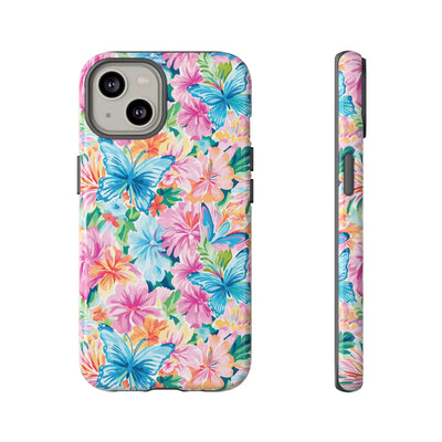 Premium Tough Butterflies Flowers Cute Phone Cases for Samsung S24, S23, S22, S21, S20, Plus and Ultra, Iphone 16 Pro Max,15, 14, 13, 12, 11, 10