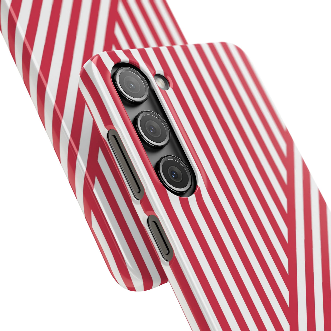 Aesthetic Winterberry Red Stripes Cute Phone Case Sleek Snap - For iPhone 17 Pro Max iPhone 16 Pro iPhone 15 Iphone 14 Plus 13 Pro 12 11 10 Gift - Studio40ParkLane