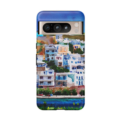 Impact Resistant, Greece House, Cute Phone Cases for Samsung S24, S23, S22, S21, IPhone 15 pro Iphone 14 pro Iphone 13 IPhone 12 Iphone 11