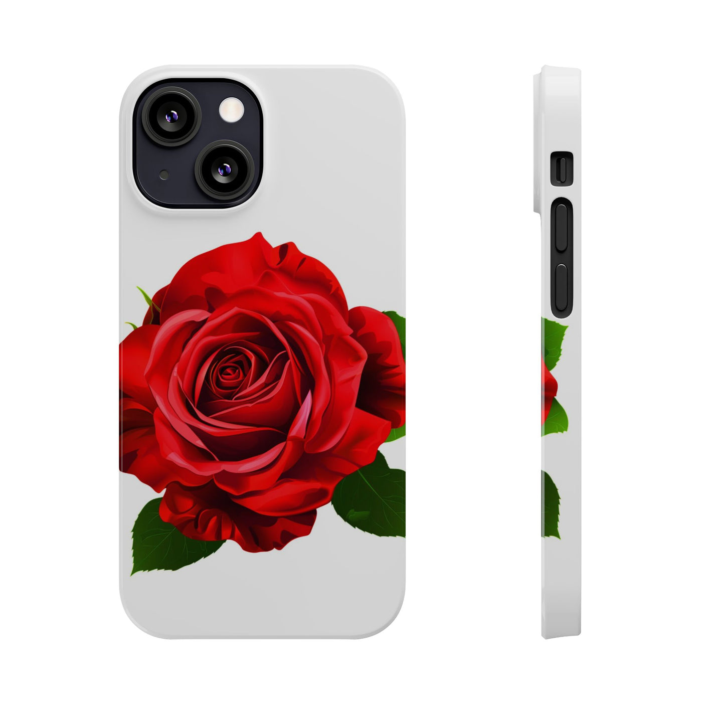 Slim Red Rose Flowers Gift for Her Cute Phone Cases for Iphone 16 Pro Max | iPhone 15 Case | iPhone 15 Pro Max Case, Iphone 14, Iphone 14 Pro Max, Iphone 13 12 11 8 7