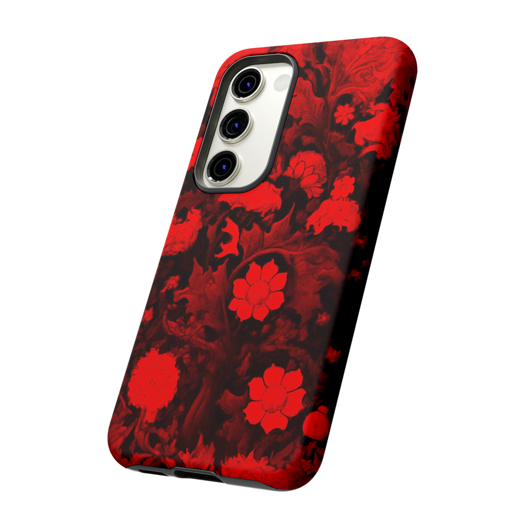 Cute Samsung Phone Case | Aesthetic Samsung Phone Case | Galaxy S23, S22, S21, S20 | Red Flowers, Protective Phone Case - Studio40ParkLane