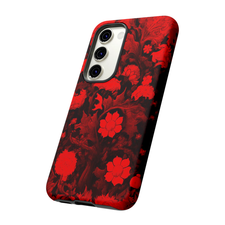 Cute Samsung Phone Case | Aesthetic Samsung Phone Case | Galaxy S23, S22, S21, S20 | Red Flowers, Protective Phone Case - Studio40ParkLane