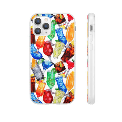 Cute Flexi Phone Cases, For Iphones and Samsung Galaxy Phones, Tropical Summer Fruit Cocktails, Galaxy S23 Phone Case, Samsung S22 Case, Samsung S21, Iphone 15, Iphone 14, Iphone 13