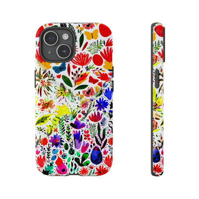 Impact Resistant, Colored Flowers, Cute Phone Cases for Samsung S24, S23, S22, S21, IPhone 15 pro Iphone 14 pro Iphone 13 IPhone 12 Iphone 11