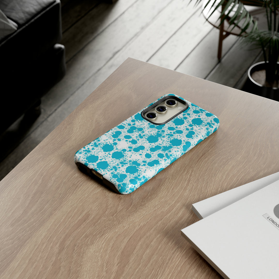 Cute Samsung Phone Case | Aesthetic Samsung Phone Case | Paint Splash Light Blue | Galaxy S23, S22, S21, S20 | Luxury Double Layer | Cool - Studio40ParkLane