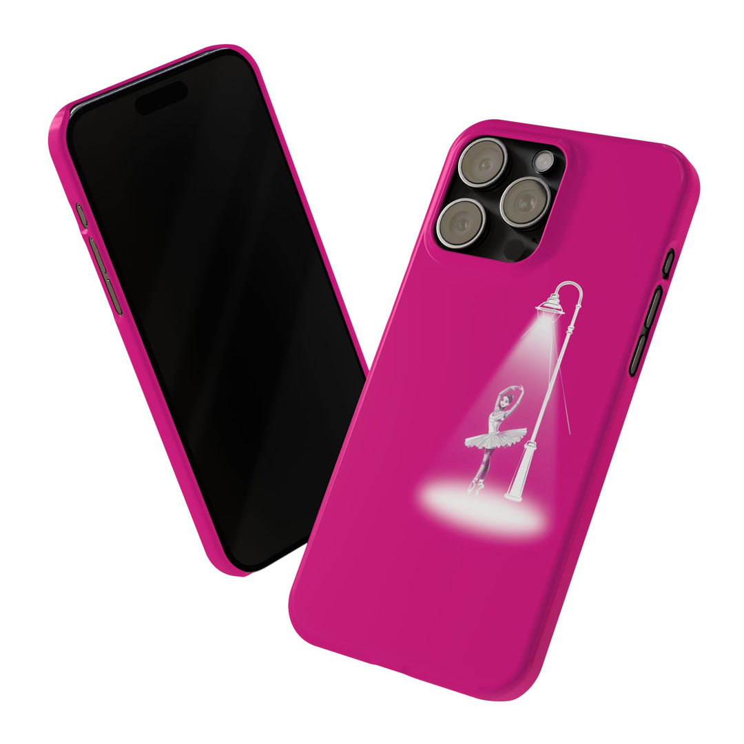 Slim Pink Ballet Dancer Spotlight Gift for Her Cute Phone Cases for Iphone 16 Pro Max | iPhone 15 Case | iPhone 15 Pro Max Case, Iphone 14, 13, 12, 11, 10, 8, 7 - Studio40ParkLane