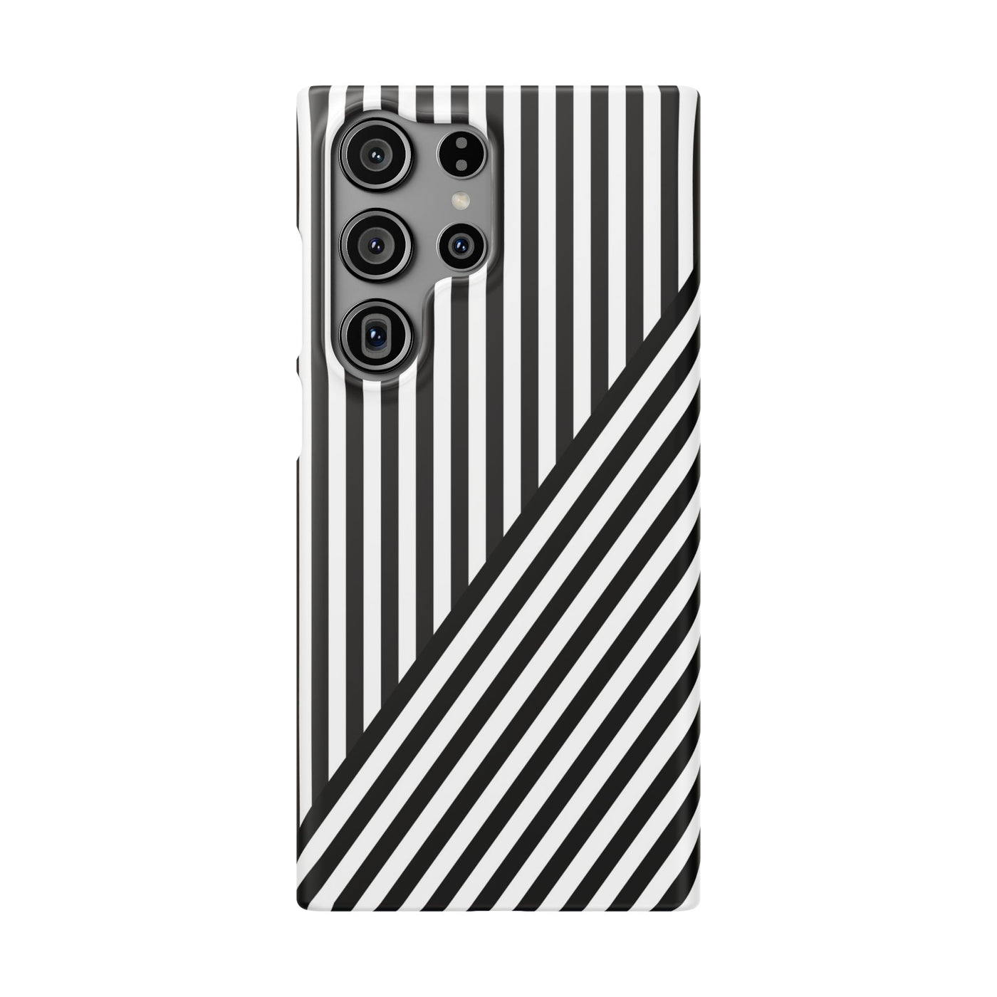 Aesthetic Black White Stripes Cute Phone Case Sleek Snap - For iPhone 17 Pro Max iPhone 16 Pro iPhone 15 Iphone 14 Plus 13 Pro 12 11 10 Gift - Studio40ParkLane
