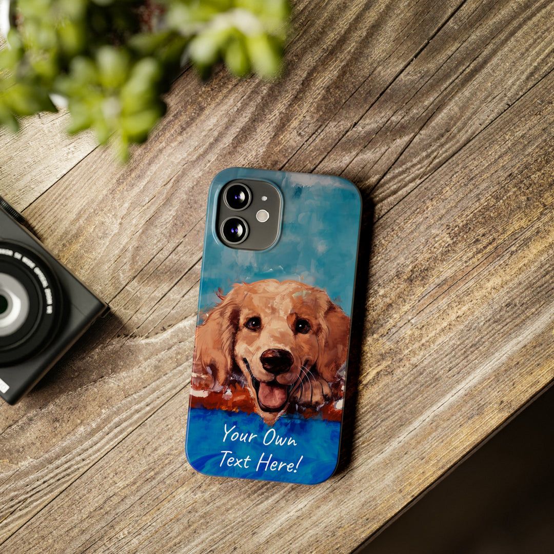 Slim Personalized Cute iPhone Cases - | iPhone 15 Case | iPhone 15 Pro Max Case, Iphone 14 Case, Iphone 14 Pro Max, Iphone 13, Golden Retriever Dog - Studio40ParkLane