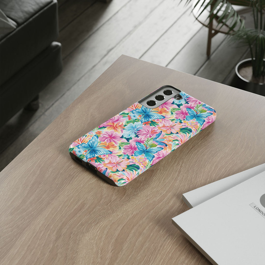 Premium Tough Butterflies Flowers Cute Phone Cases for Samsung S24, S23, S22, S21, S20, Plus and Ultra, Iphone 16 Pro Max,15, 14, 13, 12, 11, 10 - Studio40ParkLane