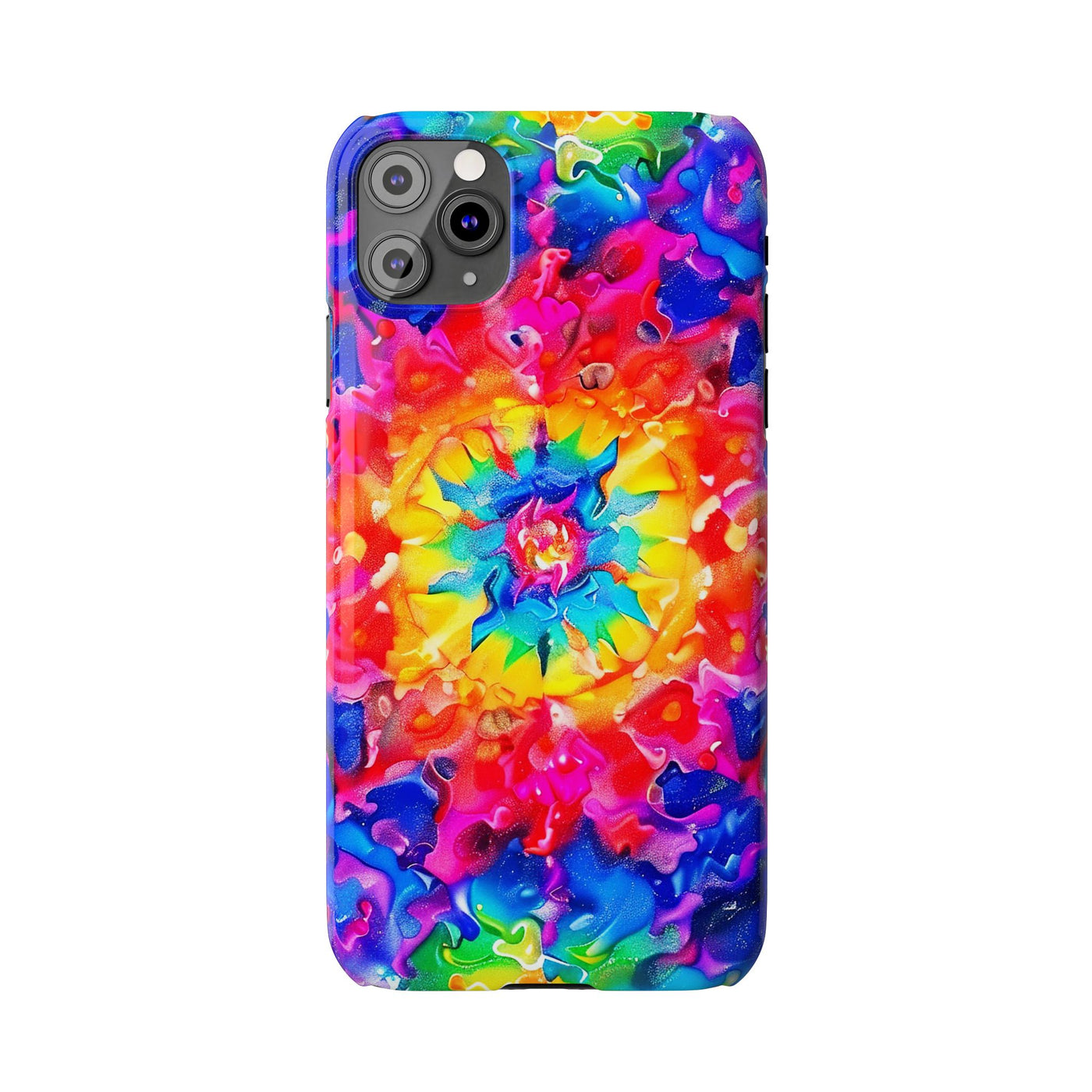 Slim Tie Dye Faux Glitter Gift for Her Cute Phone Cases for Iphone 16 Pro Max | iPhone 15 Case | iPhone 15 Pro Max Case, Iphone 14, Iphone 14 Pro Max, Iphone 13 12 11 8 7