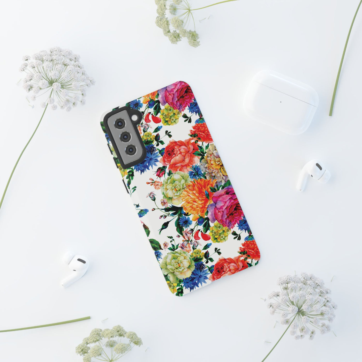 Premium Tough Spring Flowers Cute Phone Cases for Samsung S24, S23, S22, S21, S20, Plus and Ultra, Iphone 16 Pro Max,15, 14, 13, 12, 11, 10 - Studio40ParkLane