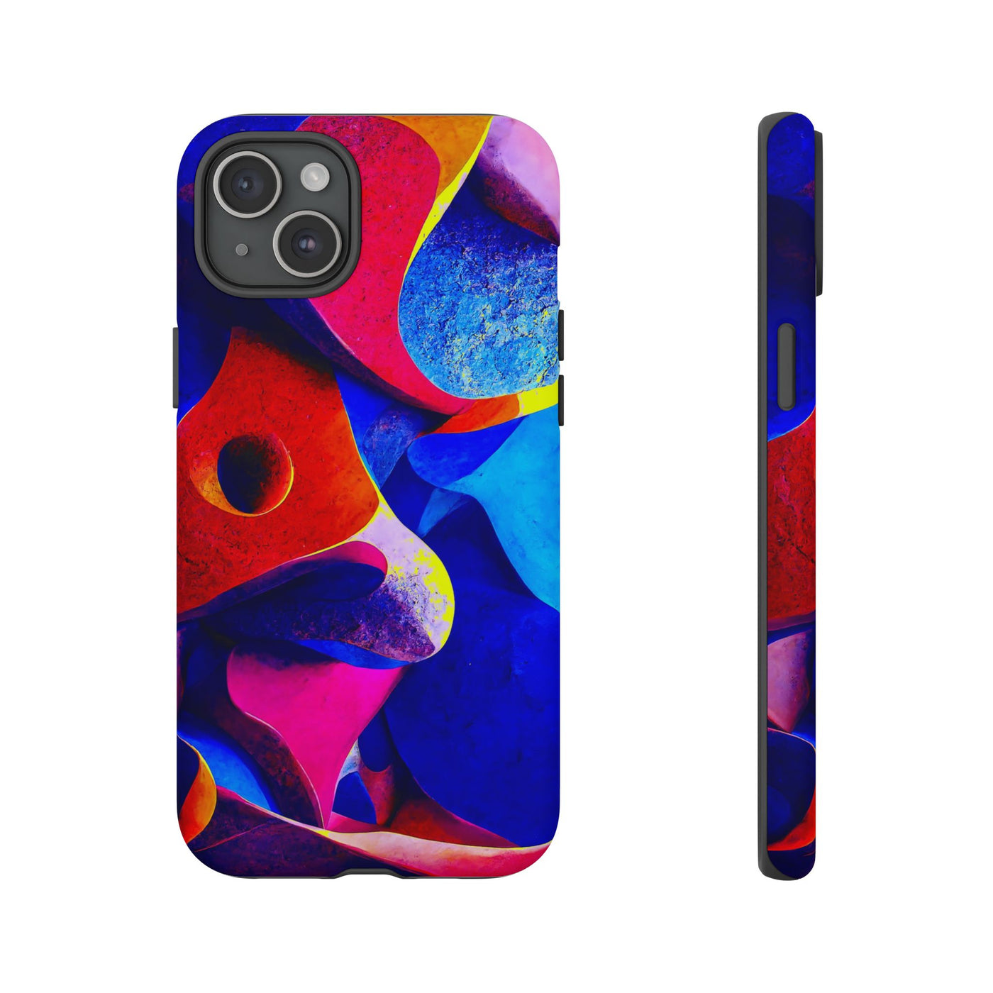 Impact Resistant, Abstract Shapes, Cute Phone Cases for Samsung S24, S23, S22, S21, IPhone 15 pro Iphone 14 pro Iphone 13 IPhone 12 Iphone 11