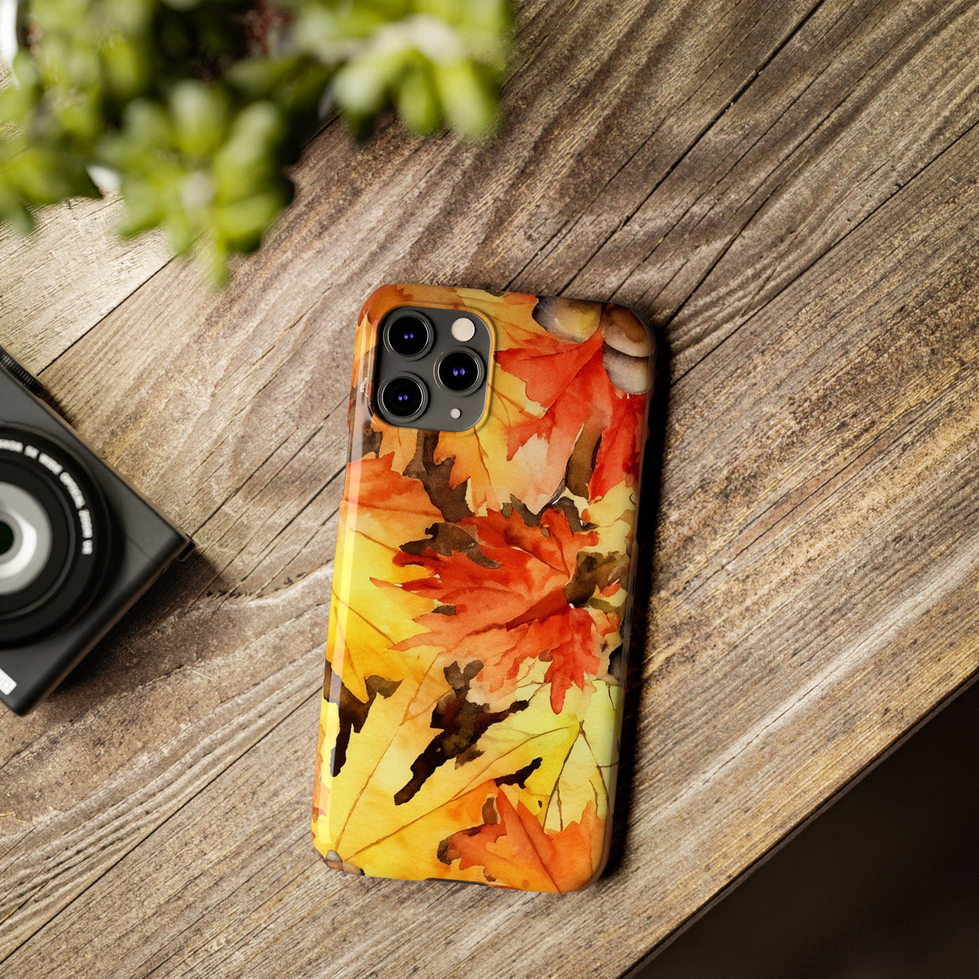 Slim Fall Leaves Slim Cute Phone Cases for Iphone  | iPhone 15 Case | iPhone 15 Pro Max Case, Iphone 14, Iphone 14 Pro Max, Iphone 13