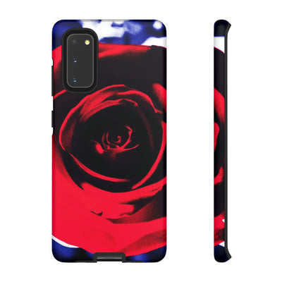 Cute Samsung Phone Case | Aesthetic Samsung Phone Case | Red Rose | Galaxy S23, S22, S21, S20 | Luxury Double Layer | Cool