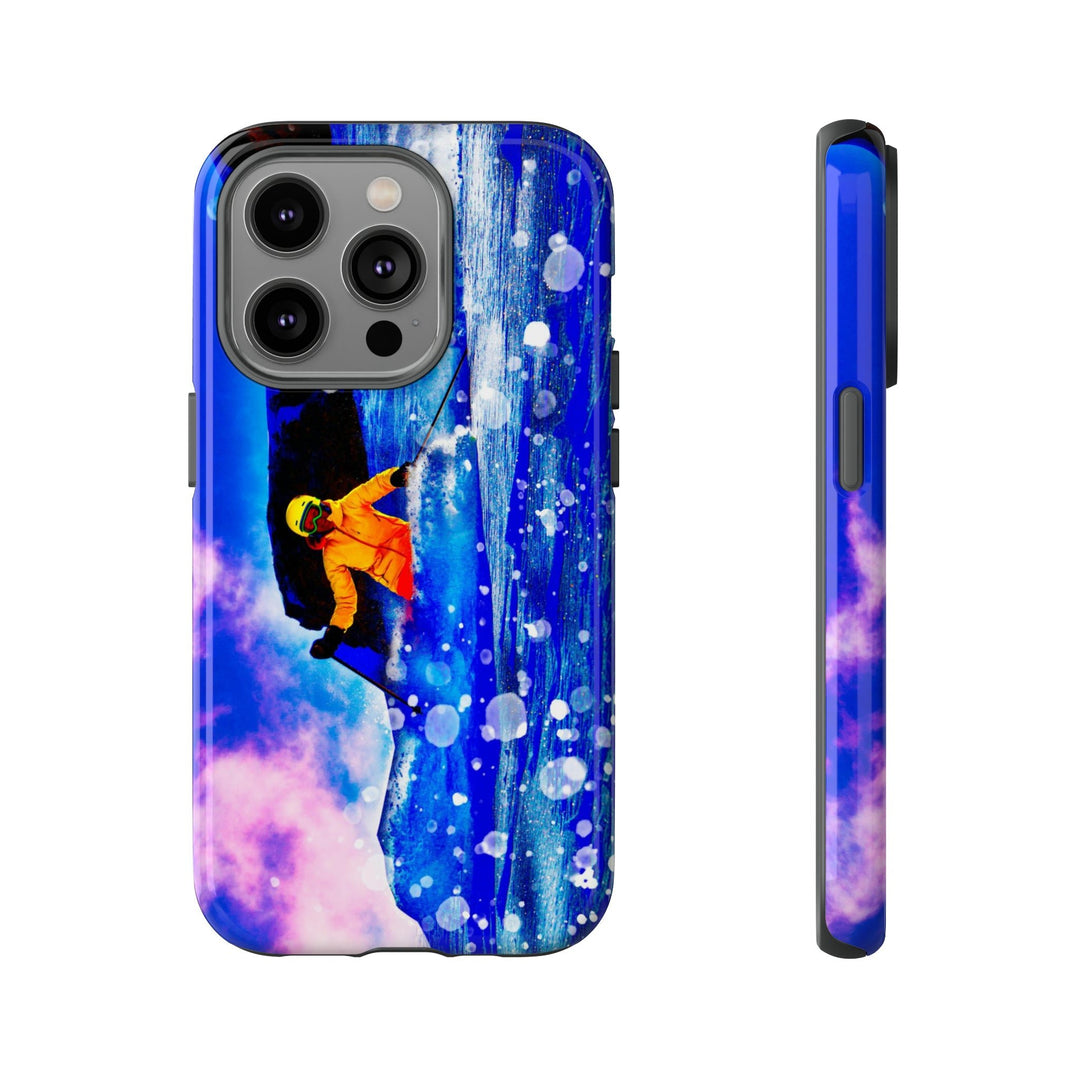 Cute IPhone Case | iPhone 15 Case | iPhone 15 Pro Max Case, Iphone 14 Case, Iphone 14 Pro Max Case IPhone Case for Art Lovers, Skier Mountain - Studio40ParkLane