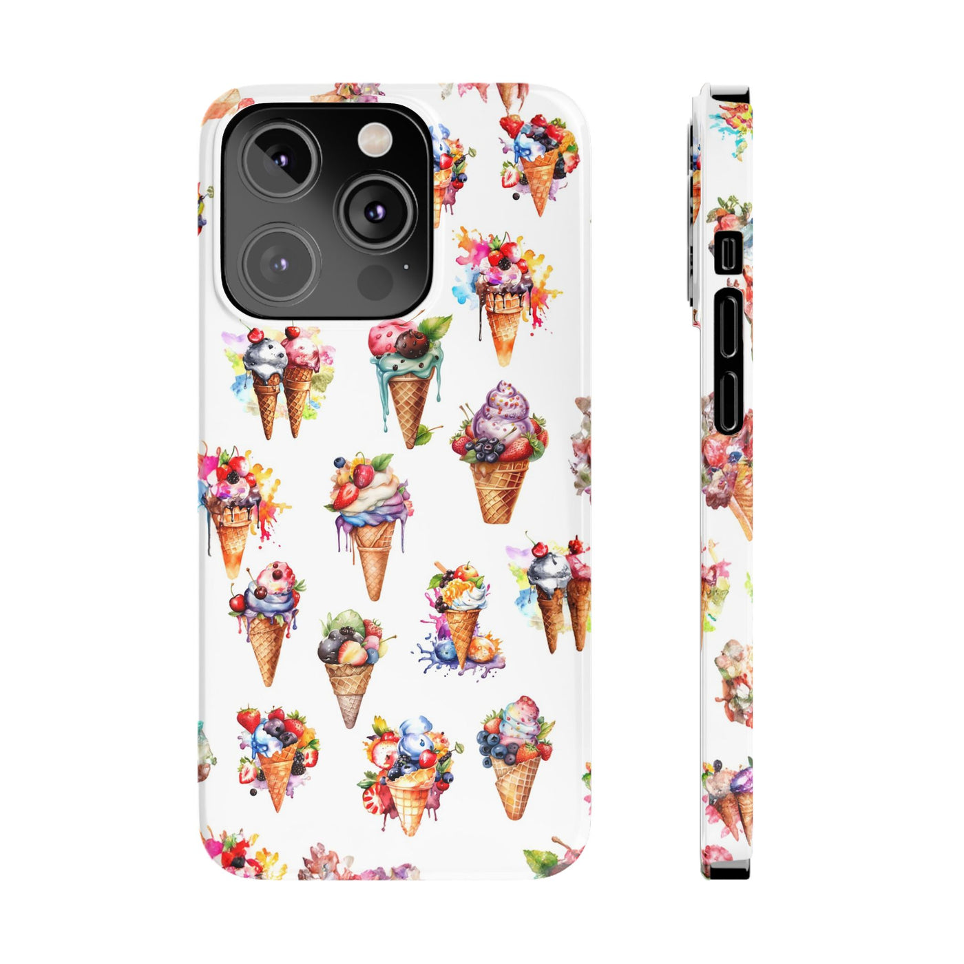 Summer Ice Cream Slim Cute Phone Cases for Iphone  | iPhone 15 Case | iPhone 15 Pro Max Case, Iphone 14, Iphone 14 Pro Max, Iphone 13