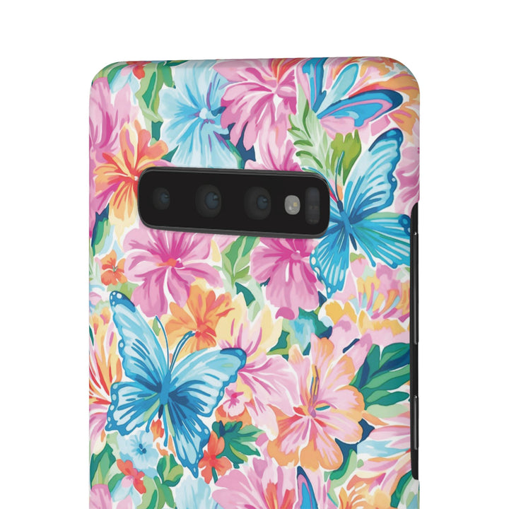 Sleek Snap Butterflies Flowers Cute Phone Case for iPhone 16 15 14 13 12 11 X Xs Max Xr Pro Plus Samsung Galaxy S24 S23 S22 S21 S20 Ultra
