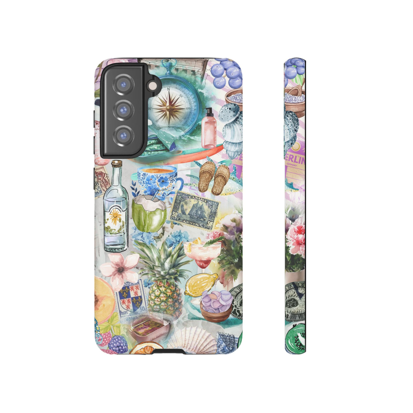 Impact Resistant, Travel Coquette Collage, Cute Phone Cases for Samsung S24, S23, S22, S21, IPhone 15 pro Iphone 14 pro Iphone 13 IPhone 12 Iphone 11