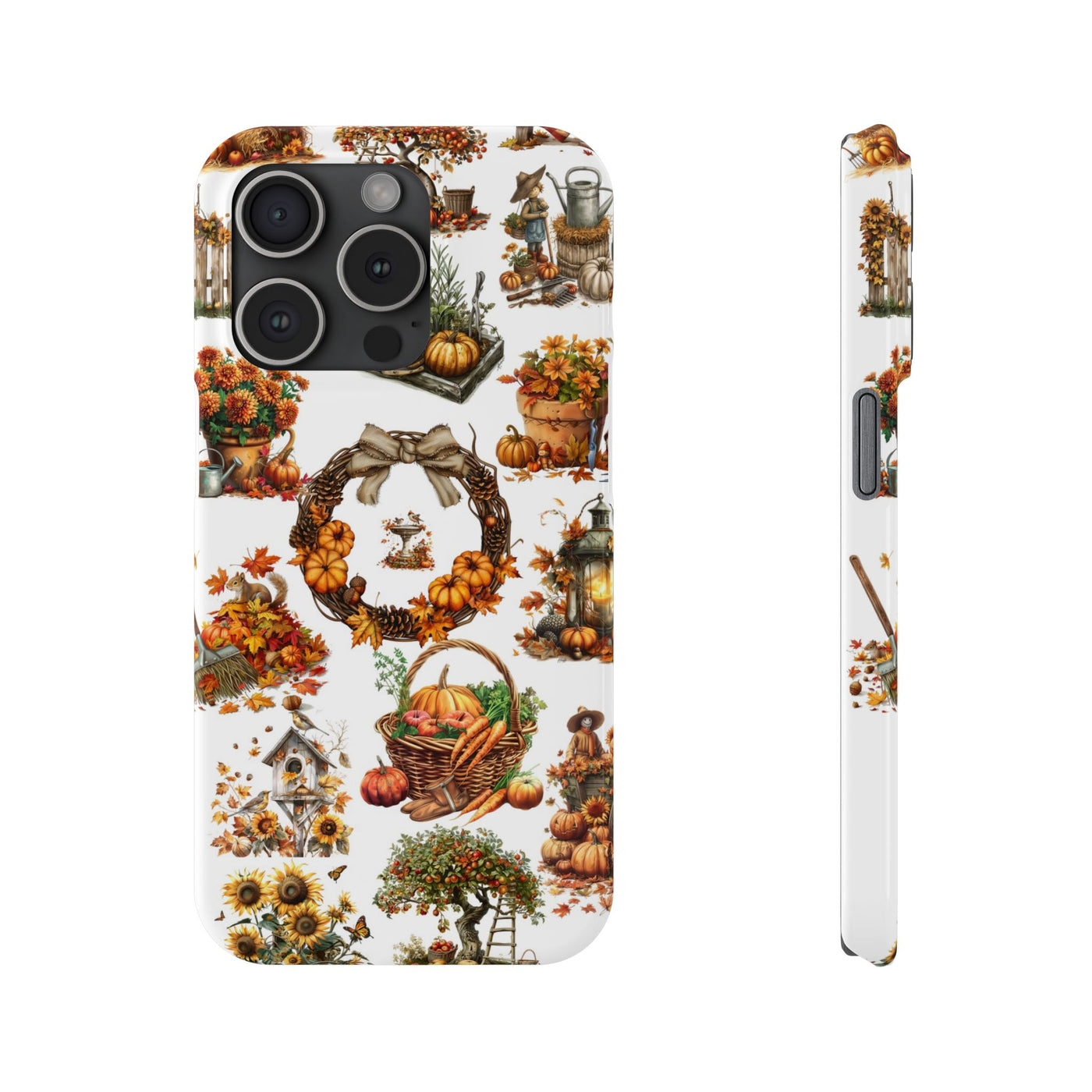 Slim Fall Leaves Collage Cute Phone Cases for Iphone | iPhone 15 Case | iPhone 15 Pro Max Case, Iphone 14, Iphone 14 Pro Max, Iphone 13, 12