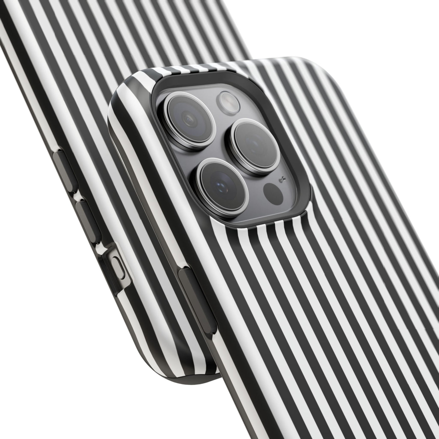 Custom Personalized Black White Striped Magsafe Phone Case for Iphone 17 - | iPhone 16 Pro Max Case | iPhone 15 Case Iphone 14 13 12 11 10 - Studio40ParkLane