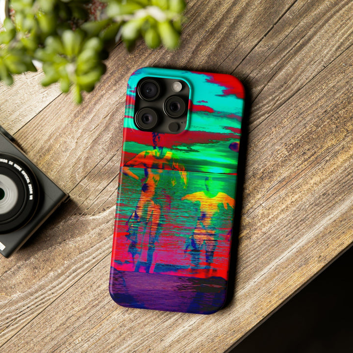 Slim Cute Phone Cases for Iphone - | iPhone 15 Case | iPhone 15 Pro Max Case, Iphone 14 Case, Iphone 14 Pro Max, Iphone 13, Sunset Mystery Dance - Studio40ParkLane