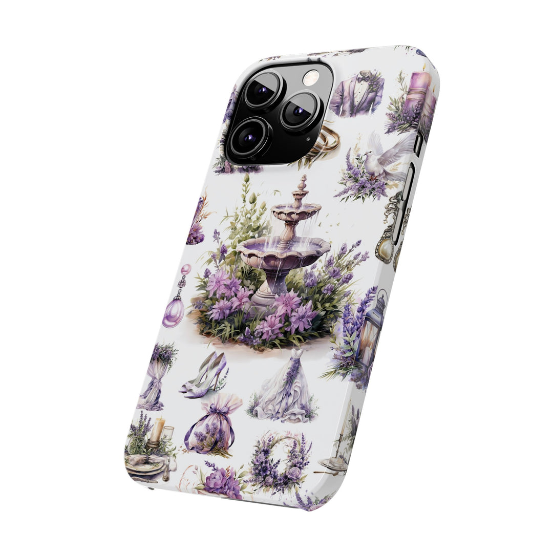 Slim Cute Phone Cases for Iphone | iPhone 15 Case | iPhone 15 Pro Max Case, Iphone 14, Iphone 14 Pro Max, Iphone 13, Lavender Wedding Theme - Studio40ParkLane