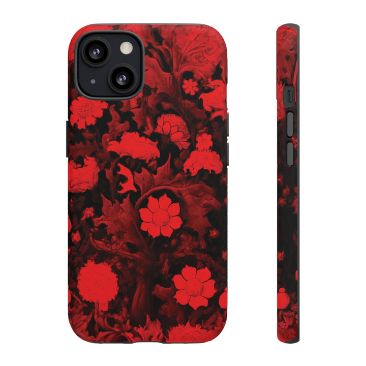 Cool Phone Case | Red Flowers, For iPhone 15 Case | iPhone 15 Pro Case, Iphone 14 Case, Iphone 14 Pro Max Case, Protective Iphone Case - Studio40ParkLane