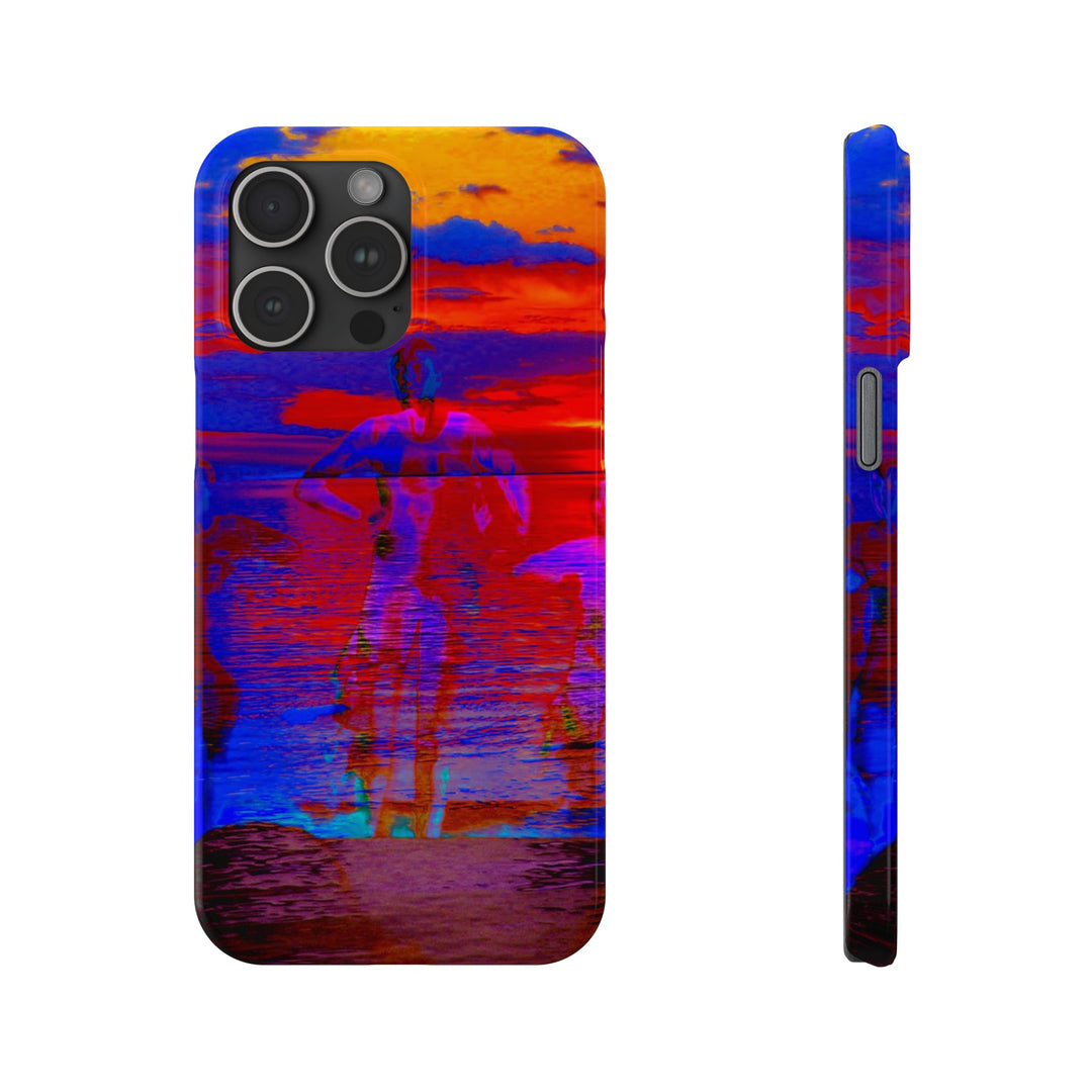 Slim Cute Phone Cases for Iphone | iPhone 15 Case | iPhone 15 Pro Max, Iphone 14 Case, Iphone 14 Pro Max, Iphone 13, Red Blue Sunset - Studio40ParkLane