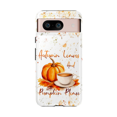 Impact Resistant, Fall Leaves Pumpkin Pie, Cute Phone Cases for Samsung S24, S23, S22, S21, IPhone 15 pro Iphone 14 pro Iphone 13 IPhone 12 Iphone 11