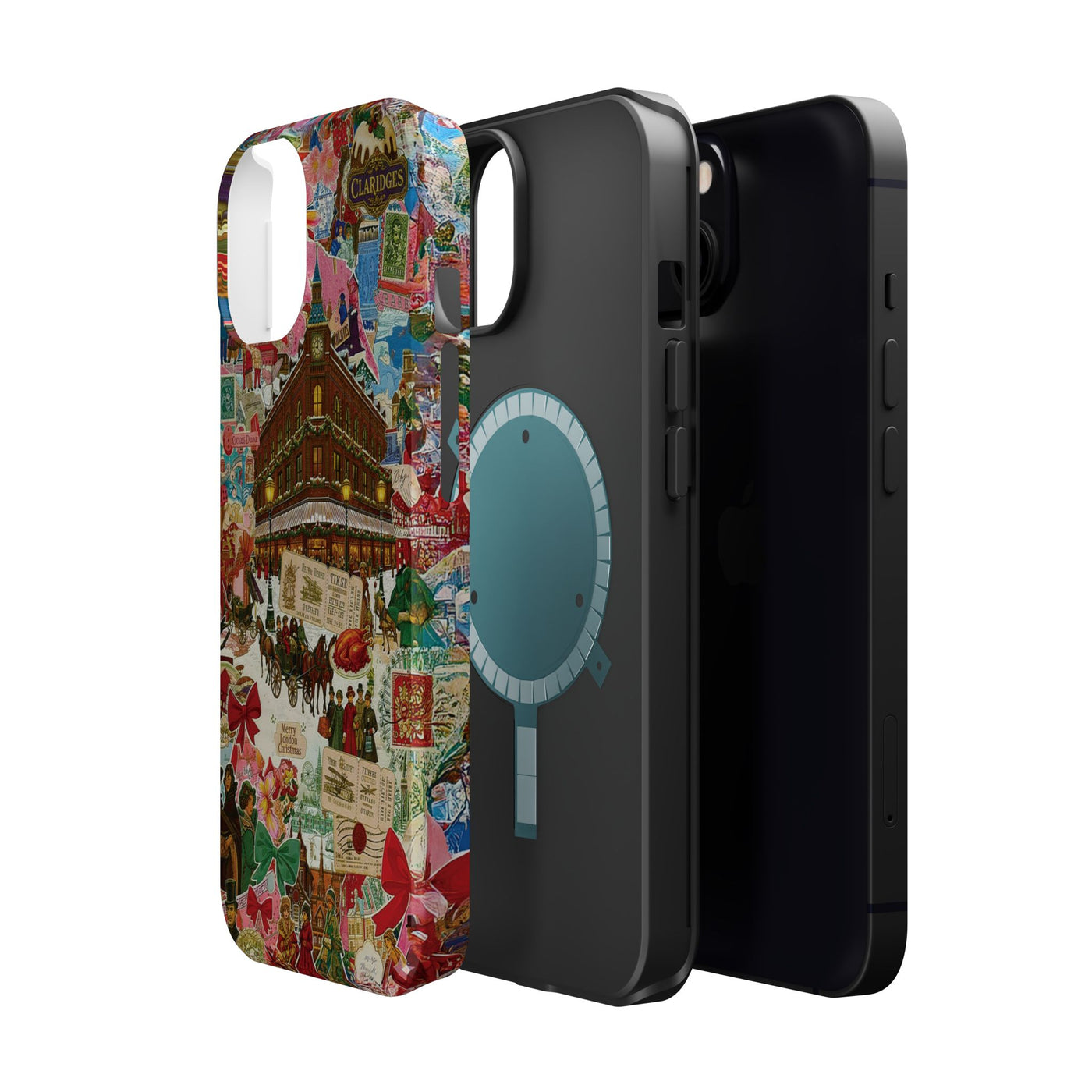 Aesthetic Tough Magsafe London Coquette Collage Phone Case - For iPhone 17 Pro Max iPhone 16 Pro iPhone 15 Iphone 14 Plus 13 Pro 12 11 10 - Studio40ParkLane