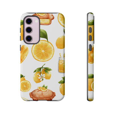 Impact Resistant, Lemon Fruit Pie, Cute Phone Cases for Samsung S24, S23, S22, S21, IPhone 15 pro Iphone 14 pro Iphone 13 IPhone 12 Iphone 11