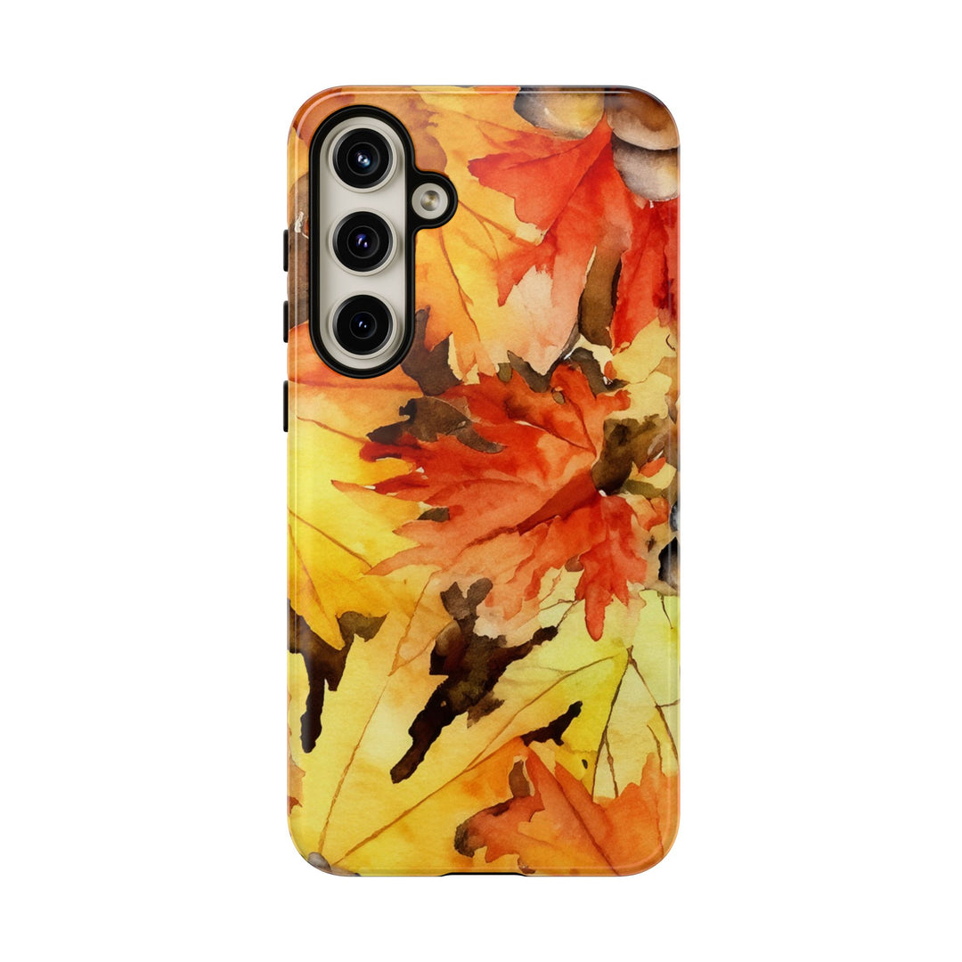 Impact Resistant, Fall Leaves, Cute Phone Cases for Samsung S24, S23, S22, S21, IPhone 15 pro Iphone 14 pro Iphone 13 IPhone 12 Iphone 11 - Studio40ParkLane