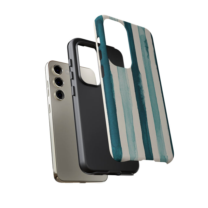 Tough Cute Green Stripes Phone Case, for IPhone 17 Pro Max | Iphone 17 Air, Iphone 16, IPhone 15, 14 13 12, Samsung Galaxy S26, S25, S24, S23
