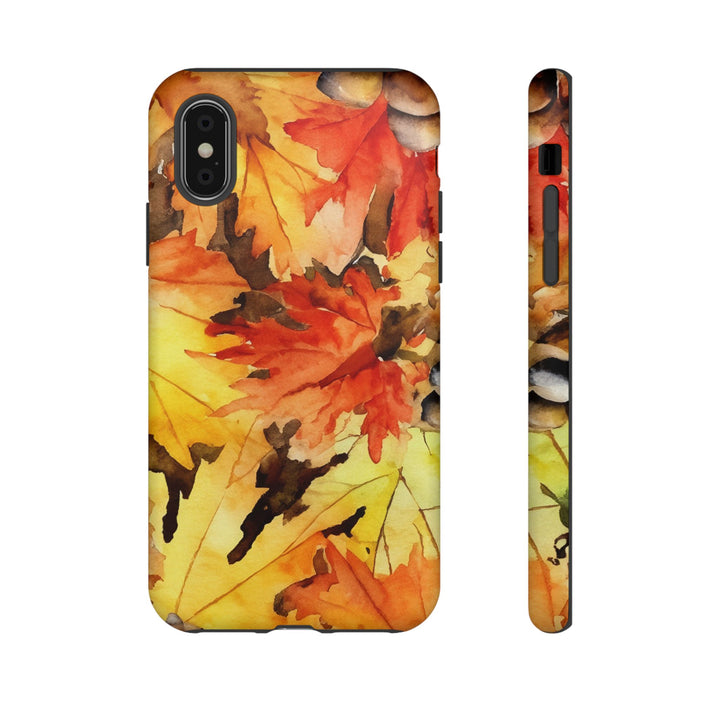 Impact Resistant, Fall Leaves, Cute Phone Cases for Samsung S24, S23, S22, S21, IPhone 15 pro Iphone 14 pro Iphone 13 IPhone 12 Iphone 11 - Studio40ParkLane