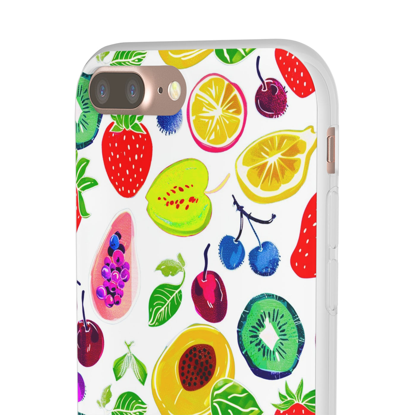 Cute Flexi Phone Cases, Summer Fruit Mix, Compatible with Samsung Galaxy S23, Samsung S22, Samsung S21, Samsung S20, Galaxy S20 Ultra