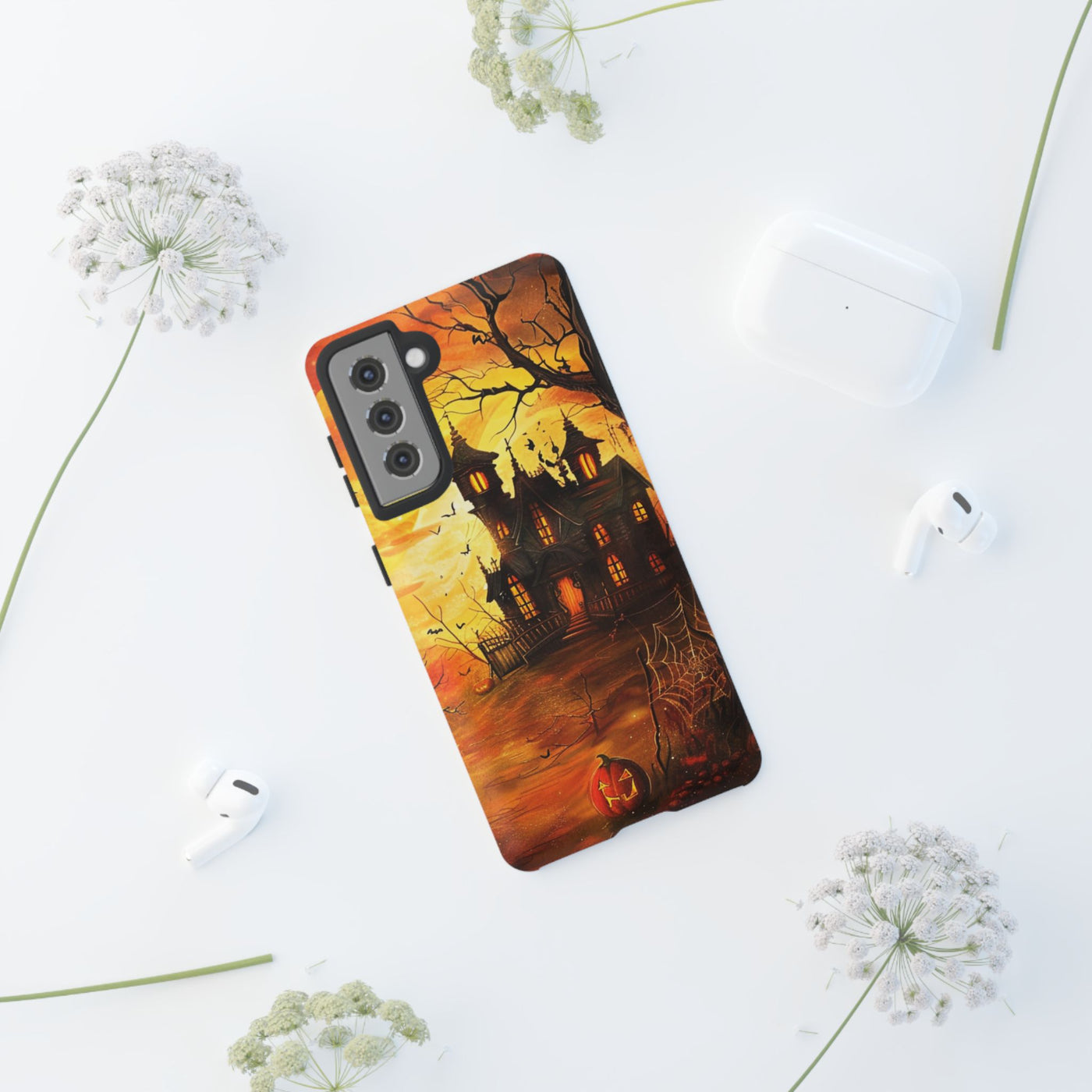 Halloween Spooky Impact Resistant, Cute Phone Cases for Samsung S24, S23, S22, S21, IPhone 15 pro Iphone 14 pro Iphone 13 IPhone 12 Iphone 11