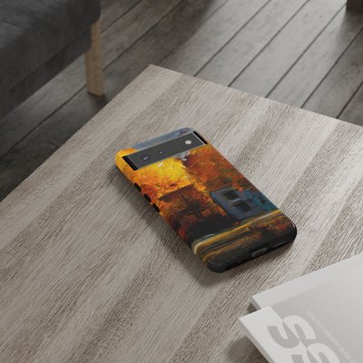 Impact Resistant, Fall Leaves Oil Painting, Cute Phone Cases for Samsung S24, S23, S22, S21, IPhone 15 pro Iphone 14 pro Iphone 13 IPhone 12 Iphone 11