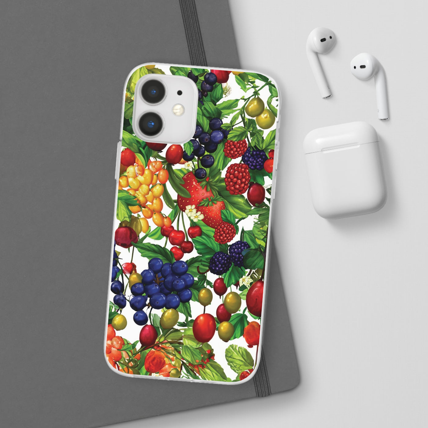 Cute Flexi Phone Cases, For Samsung Galaxy and Iphone, Summer Mixed Fruit, Galaxy S23 Phone Case, Samsung S22 Case, Samsung S21, Iphone 15, Iphone 14, Iphone 13