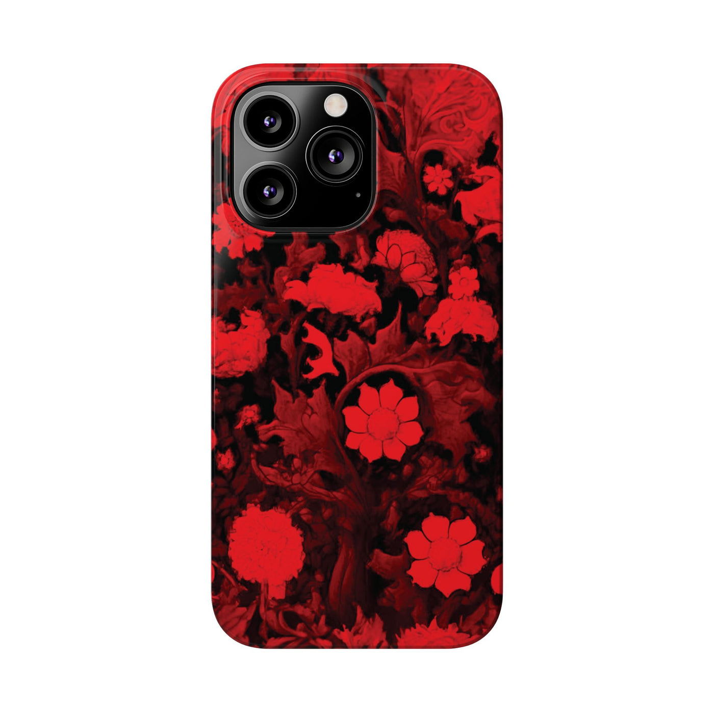 Slim Cute Phone Cases for Iphone - | iPhone 15 Case | iPhone 15 Pro Max Case, Iphone 14 Case, Iphone 14 Pro Max, Iphone 13, Red Flowers