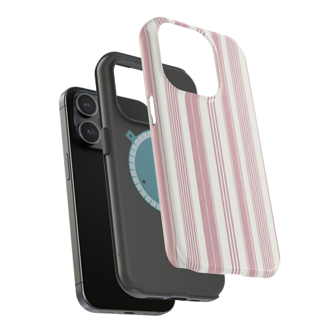 MagSafe Cute Phone Case, Coastal Striped Phone Case for iPhone 17 16 15 14 13 12 Pro Max, Samsung S26 S25 S24 Ultra case - Studio40ParkLane
