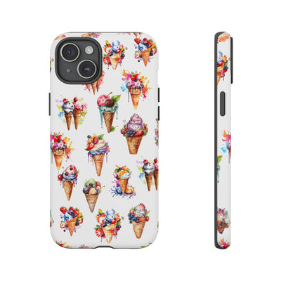 Impact Resistant, Summer Icecream, Cute Phone Cases for Samsung S24, S23, S22, S21, IPhone 15 pro, Iphone 14 pro, Iphone 13 IPhone 12, Iphone 11