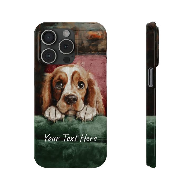 Slim Personalized Cute iPhone Cases - | iPhone 15 Case | iPhone 15 Pro Max Case, Iphone 14 Case, Iphone 14 Pro Max, Iphone 13, Cocker Spaniel Dog - Studio40ParkLane