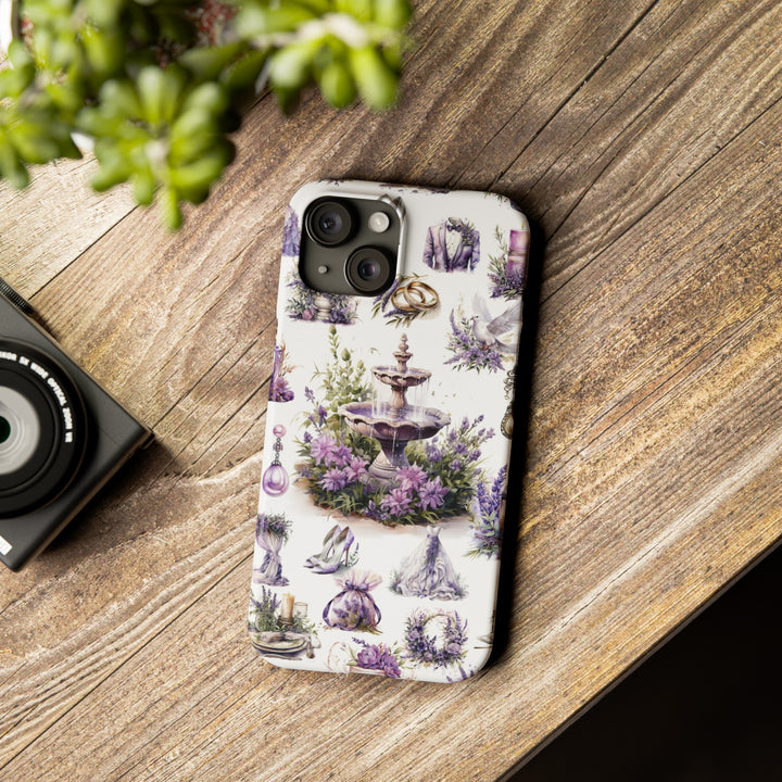 Slim Cute Phone Cases for Iphone | iPhone 15 Case | iPhone 15 Pro Max Case, Iphone 14, Iphone 14 Pro Max, Iphone 13, Lavender Wedding Theme - Studio40ParkLane