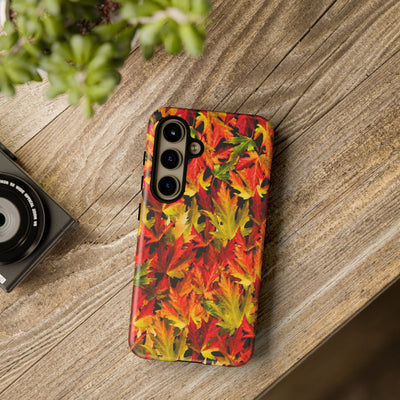 Fall Leaves Impact Resistant, Cute Phone Cases for Samsung S24, S23, S22, S21, IPhone 15 pro Iphone 14 pro Iphone 13 IPhone 12 Iphone 11